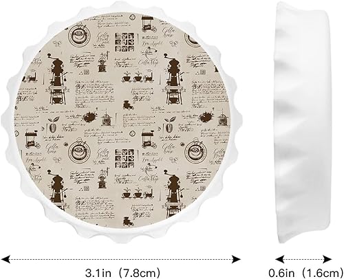 Miniatura 2 de Café Beer Bottle Opener Fridge Magnets, Retro Coffee Esppresso Beans Cup Old Time Drink Magnetic Strong Refrigerator Sticker for Withboard Cool