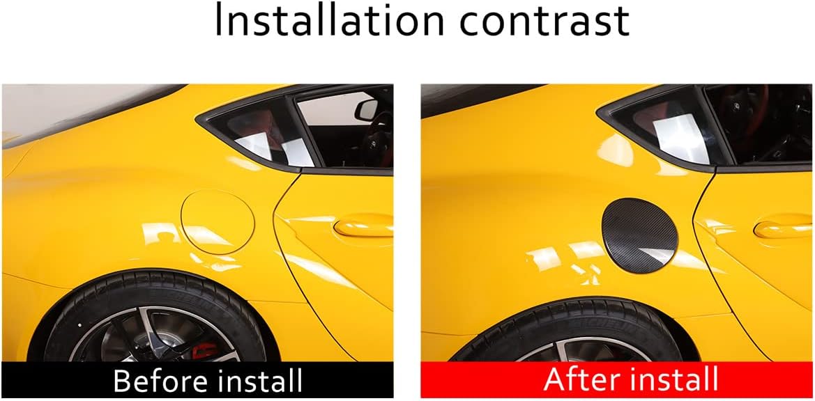 100% Real Carbon Fiber Gas Tank Fuel Tank Cap Cover Accessories for Toyota Supra A90 2018-2021