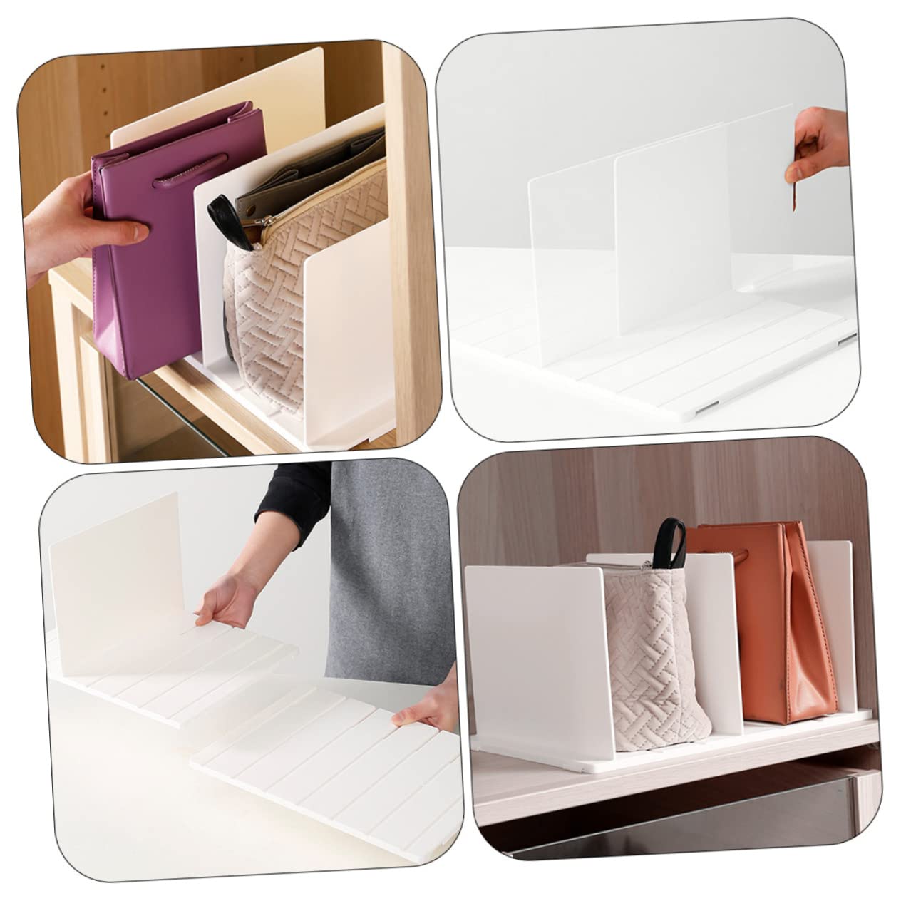 SEWACC Divisor De Armario Doméstico Organizador De Separadores De Estantería Diseño Simple y Elegante Almacenamiento Para Libros y Cosméticos