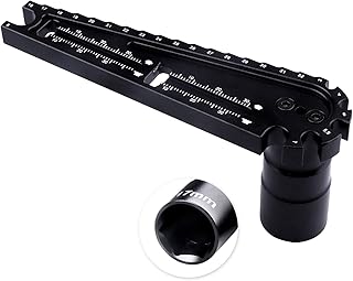 CrazyHobby RC 17mm Hub Wrench RC Ride Height Gauge 16-32mm Chassis Height Adjustment Ruler Turnbuckle Wrench Multitool Multi- Tool for RC Car