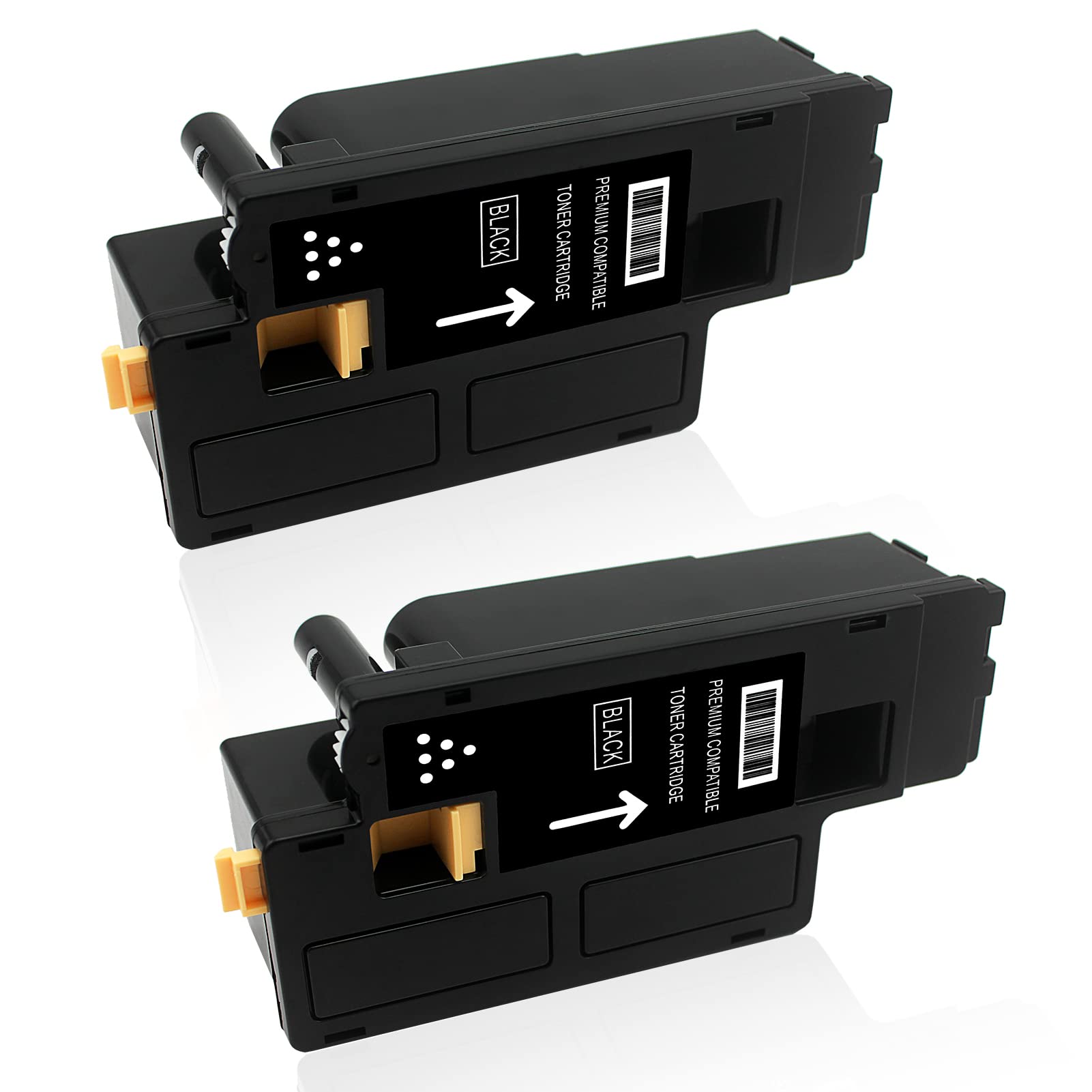 WorkPlus 2 Pack High Capacity Remanufactured Compatible Toner Cartridge Replacement for Xerox Phaser 6020 6022 WorkCentre 6025 6027, Replacement Toner for Black 106R02759(2,000 Pages) (Black)