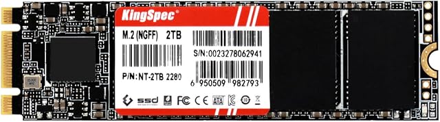 KingSpec NT Seriese 2TB M.2 2280 SATA SSD,Sata3 6Gb/s Internal Solid State Drive, for Ultrabook & Laptop & Desktop