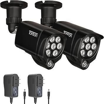 Tonton 2Pack LED IR Illuminator Wide Angle 8-LEDs 90 Degree 100Ft IR Infrared Flood Light, Compatible for CCTV Security Cameras,IP Camera,Bullet Camera,Dome CameraBlack