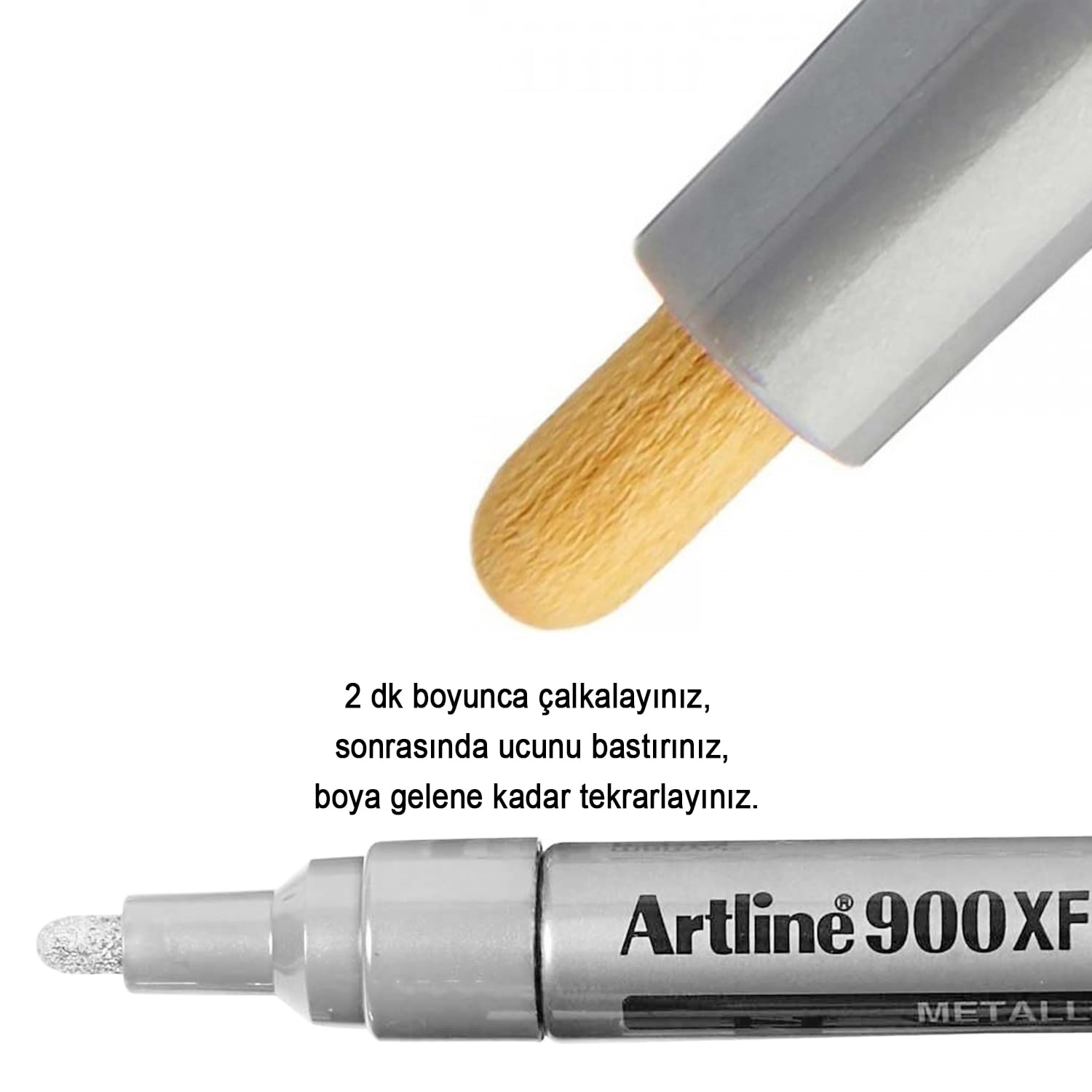 Gümüş Renk Markalama Kalemi Markör Kalıcı İşaretleyici Marker Kalem Metal Plastik Cam Ahşap Yüzey
