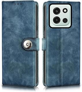 Leather Flip Case Cover Compatible with Back case Cover for Oneplus Nord 6 5G|Designer Button||Hand-Stitched Leather Finis... Price In India