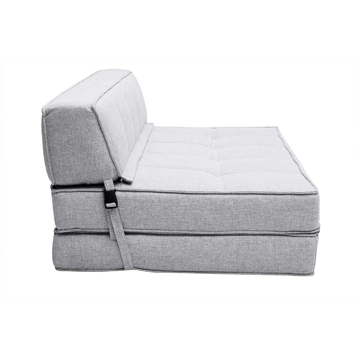Miliboo Chauffeuse 2 Places Convertible en Tissu Gris Clair Katy