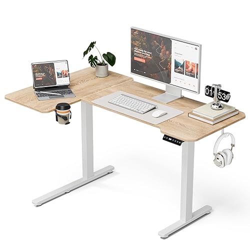 Acrolix 51" Reversiable L-Shaped Electric Standing Desk Adjustable Height Gaming