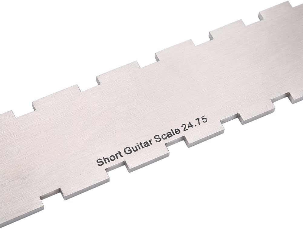 Guitar Notched Neck Straightener,Stainless Steel Precision Luthier Straight Ruler for Guitar Repair Maintenance and Instrument Making