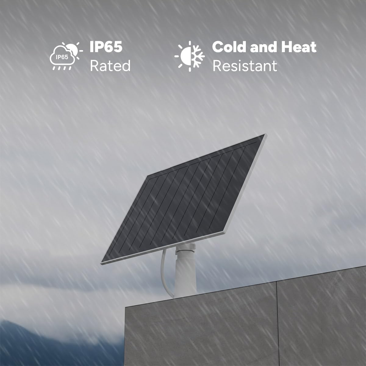 Lorex Solar Panel for Battery-Operated Cameras | 4.5 Watt | USB C and Micro-USB Adaptor | High-Efficiency | Non-Stop Power | Weatherproof | Flexible Setup