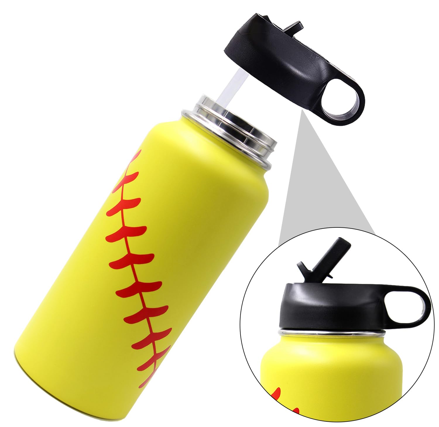 Christliche Baseball-Wasserflasche 590 Ml – Sportflasche Mit Kreuz-Motiv Für Teams