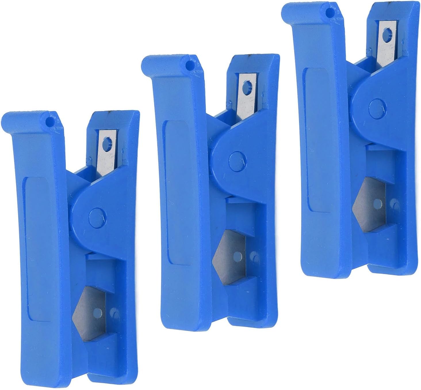 3pcs PTFE Plastic Tubing Cutter, Pipe Tube Hose Cutter, Hose Cutter Tool, Tubing Cutter Tool, Air Line Cutter For Nylon Pvc Pu Tube And Hose Cut Up To 3/4 Inch Od Tube (Blue)