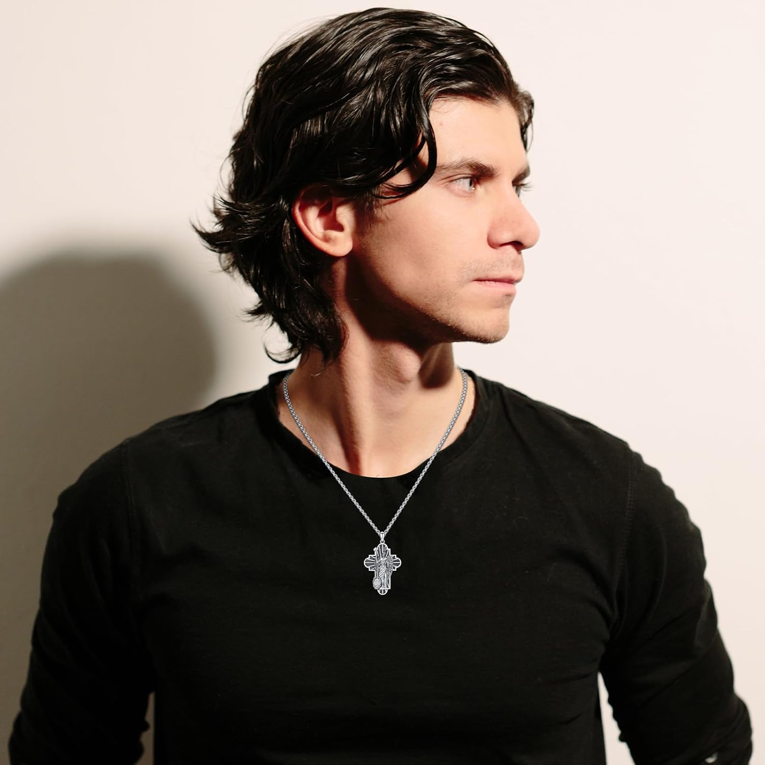 TwoAnts 925 Sterling Silver Patron Saint Medal Necklace Protection Catholic Jewelry Gifts for Men Women - Image 4