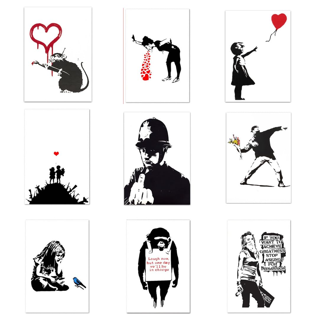 Les plus belles œuvres de Banksy - Collection 3 - Bois MDF