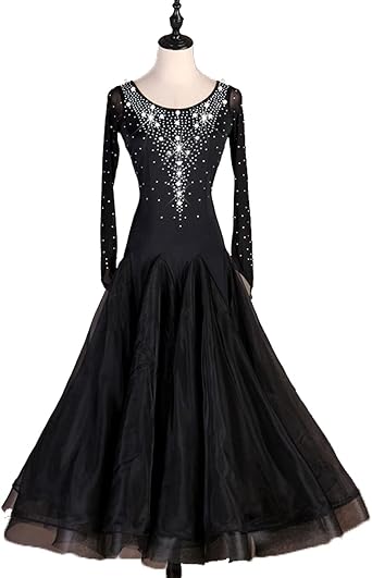 JRUIA Professional Ballroom Dance Dresses for Women Mesh Waltz Competition Performance Costume National Standard Clothes