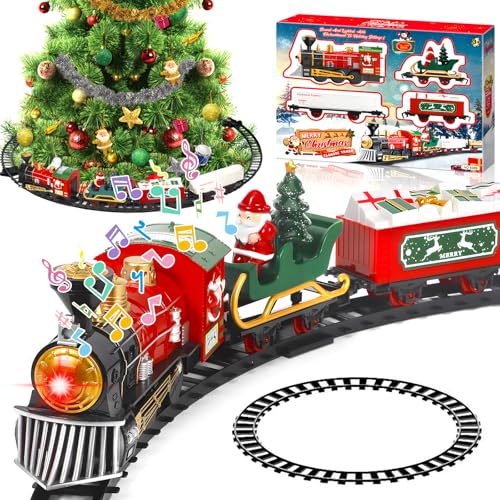 NLMWTI Tren Electrico Juguete Niños, Tren Clásico Infantil con Luces Sonidos Luces y LED Conjunto Navideño de Vías, Juguete Electrónico Decoración de Navidad NLMWTI Tren Electrico Juguete Niños, Tren Clásico Infantil con Luces Sonidos Luces y LED Conjunto Navideño de Vías, Juguete Electrónico Decoración de Navidad