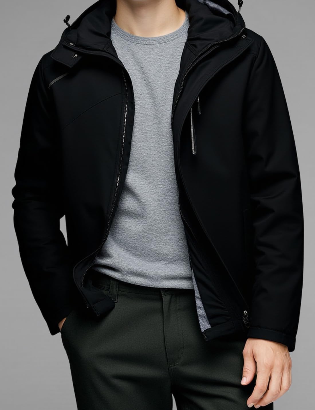 Men's Waterproof Ski Snow Jacket Warm Winter Mountain Rain Jacket Windbreaker Hooded Snowboarding Coat - Image 4