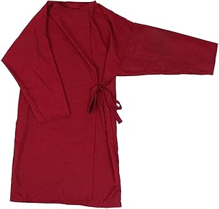Mobestech Hairdresser Gown Spa Robes Womens Work Dresses Red Overalls Womens Aprons Womens Gowns Salon Hairdressing Gown Hair Dyeing Apron Clothing Men and Women Polyester Red With Sleeves