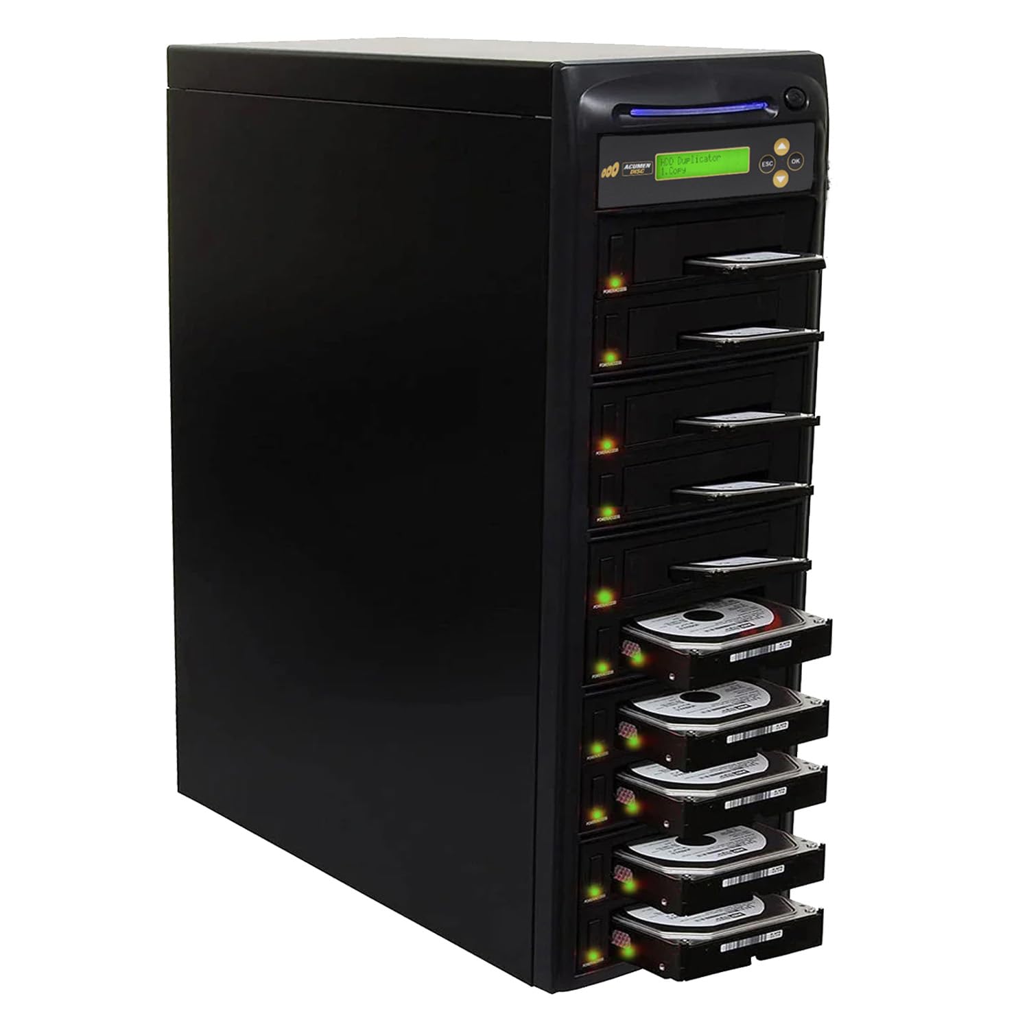 Acumen Disc 1 to 9 SSD HDD Hard Drive Tower Duplicator - 36GB/Min H09-SATA3