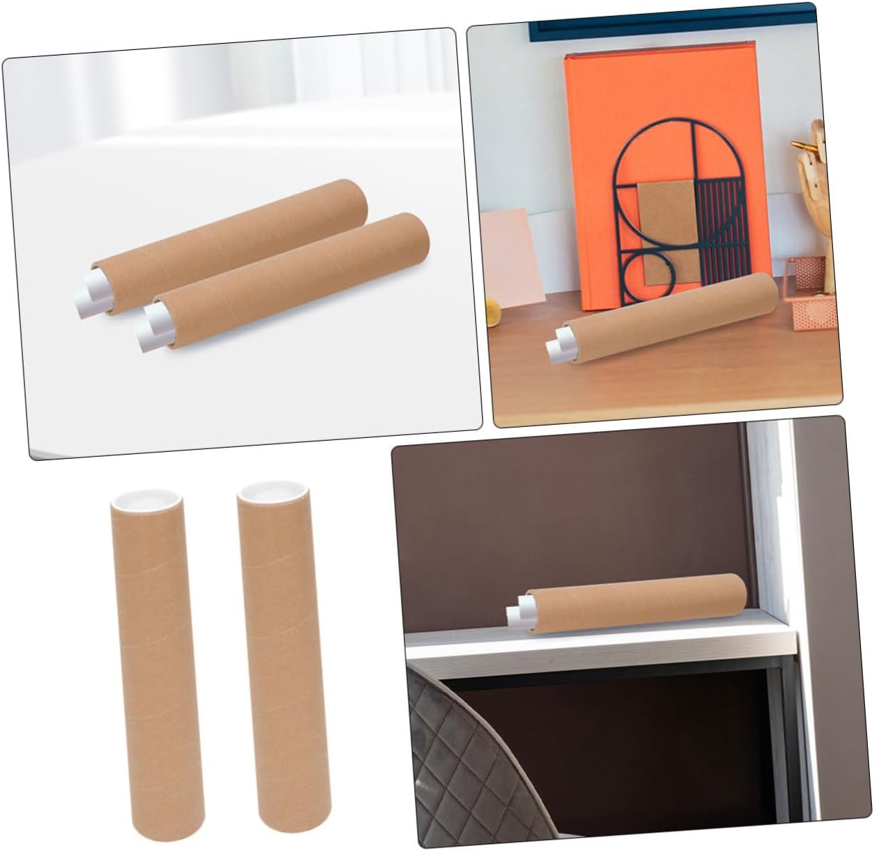 Heavy Duty Mailing Tubes with Caps, 3 Inch by 12 Inch, 2 Pack