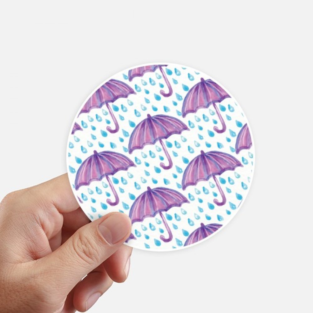 Autocollants ronds Purple Rain de 10 cm pour gourde et pc portable
