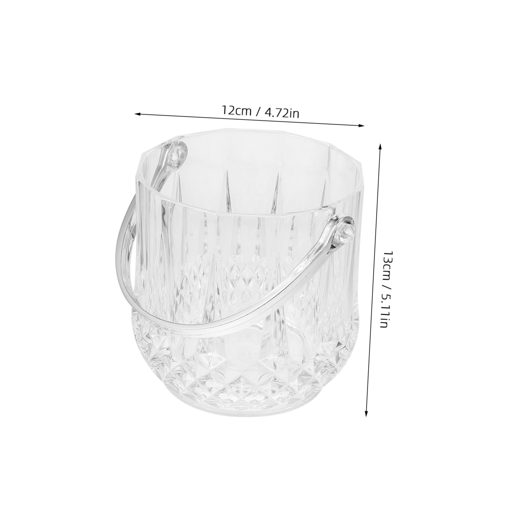 HOLIDYOYO 1 Set 2pcs Portable Ice Bucket Ice Bucket for Ice Bucket Pails Water Bucket Beer Ice Bucket Jar Ice Keeper Wine Bottle Ice Ice Holder Ice Ice Barrel Plastic Transparent