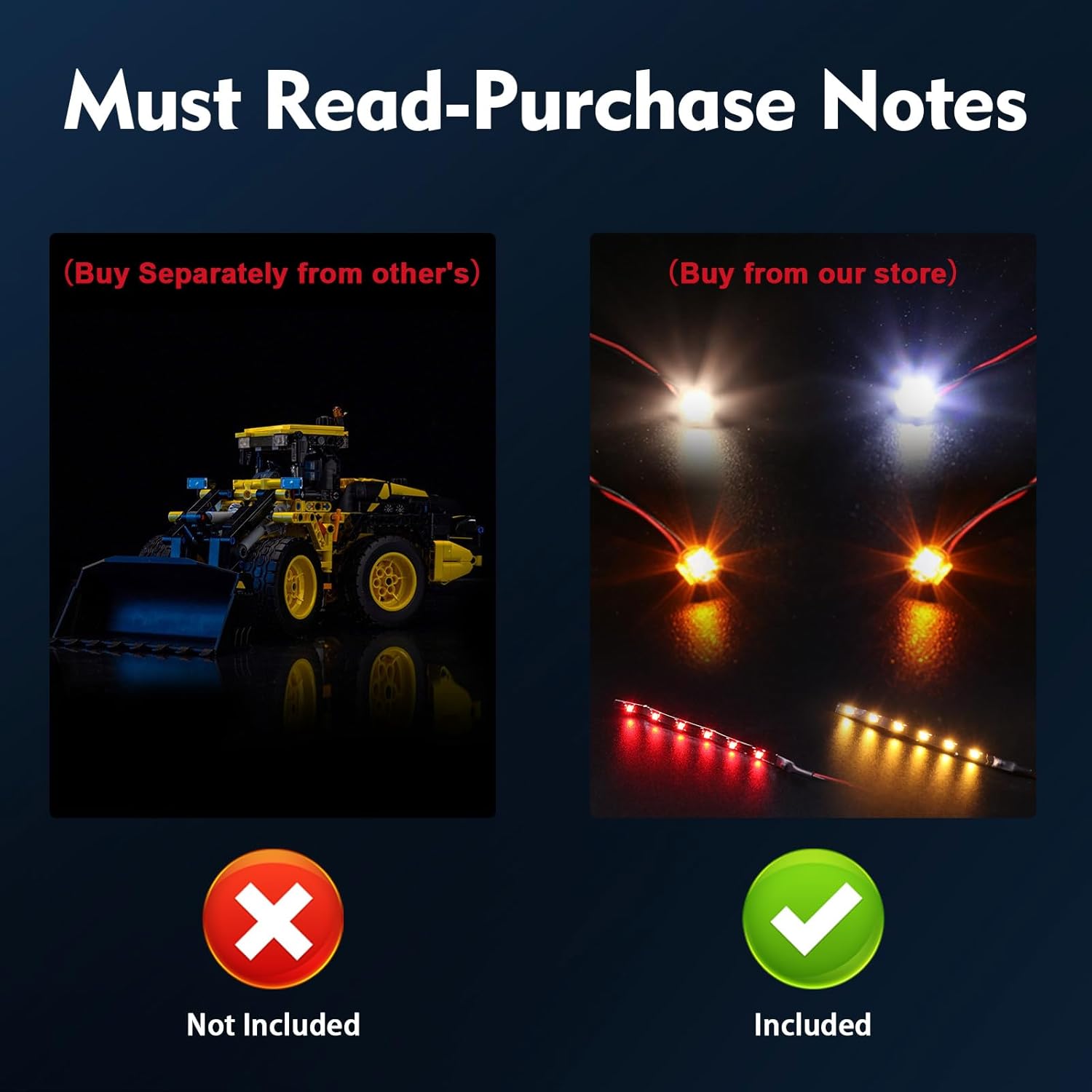 BrickBling Light Compatible with Lego Technic Volvo L120 Electric Wheel Loader 42209 (Lights Only, Excluding Model)