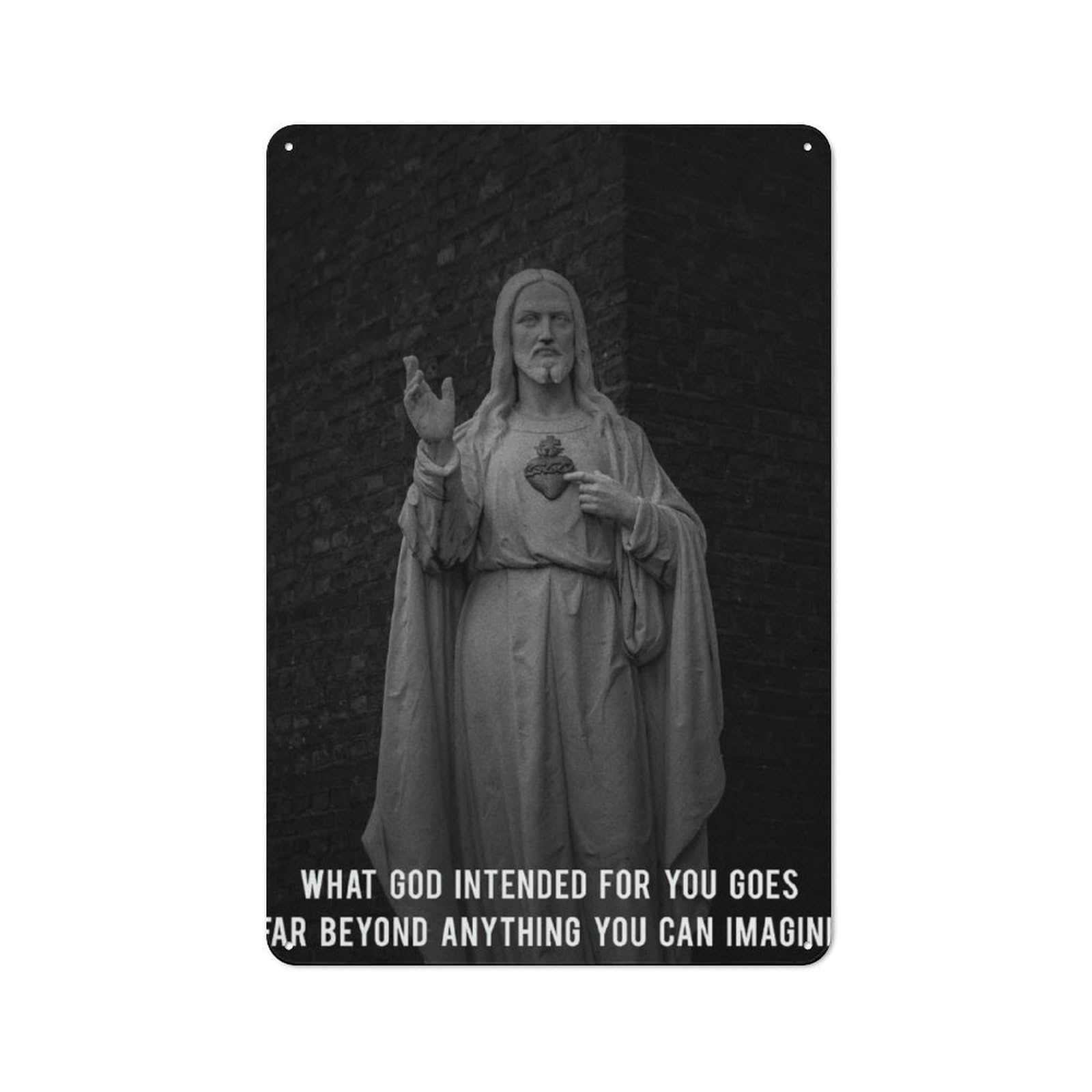 Junmoney Christ Quote To Remember Retro Metal Wall Sign 30X20cm With For Workshop Wall, For Vintage Wall Decor Fans, For Garage And Workshop Walls