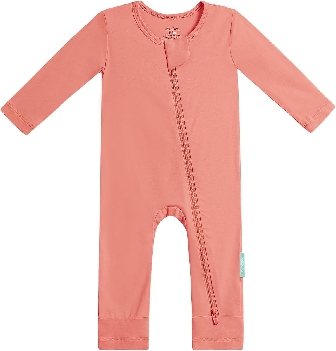 PurComfy Bamboo Viscose Baby Romper, Long Sleeve Pajmas for Boy Girl