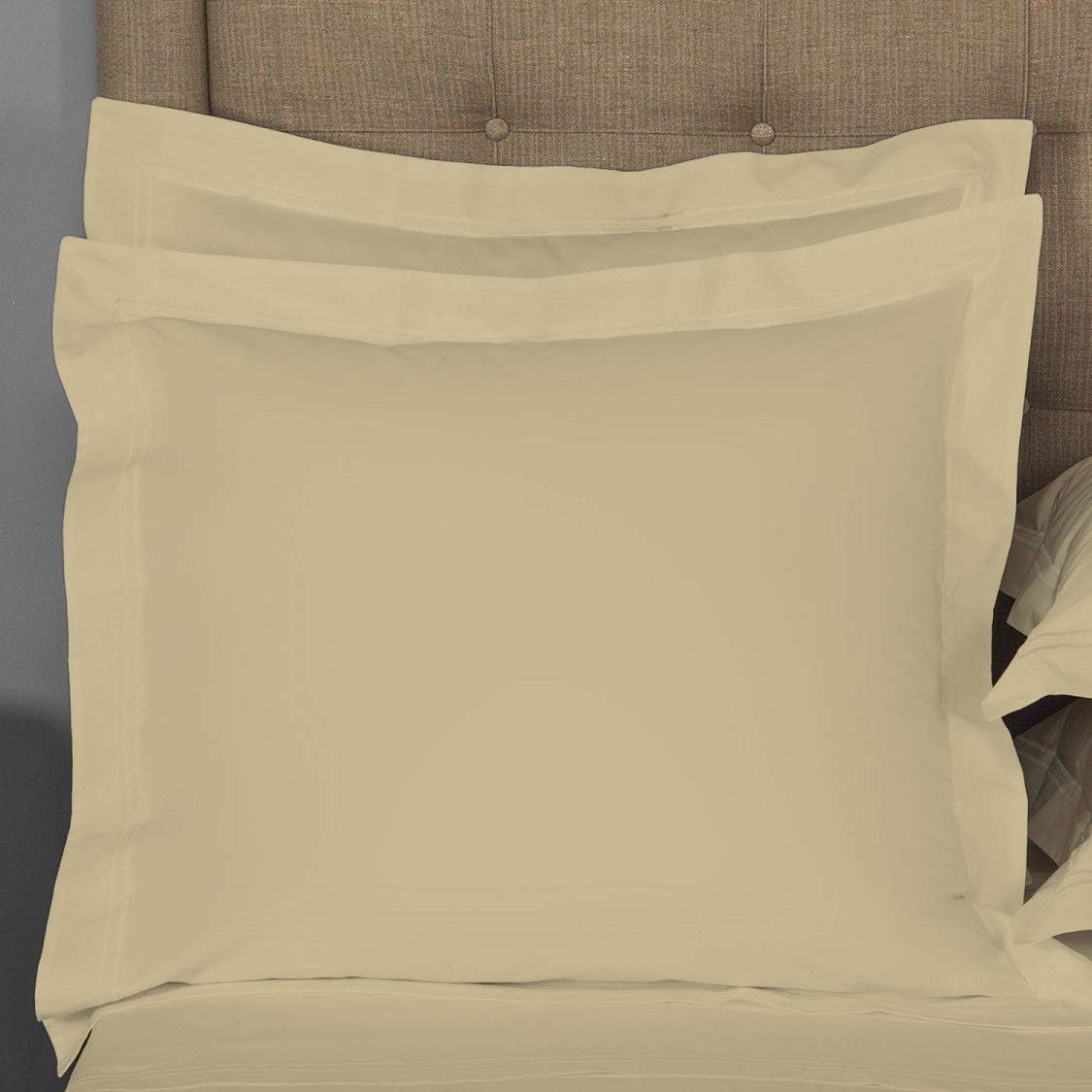 Axia Linen & Things Premium Hotel Quality 2 Piece Euro Shams 100% Egyptian Cotton 600 Thread Count Pattern Solid (24 x24 Color Wine)