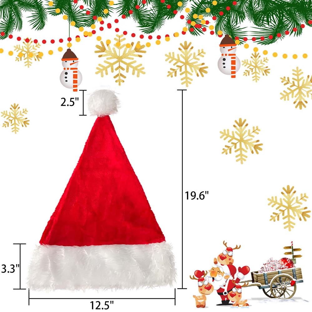 Sombrero de Navidad para adultos, sombrero de Papá Noel, sombrero de Papá Noel para hombres y mujeres, regalos de fiesta de Navidad, suministros de fiesta de Año Nuevo