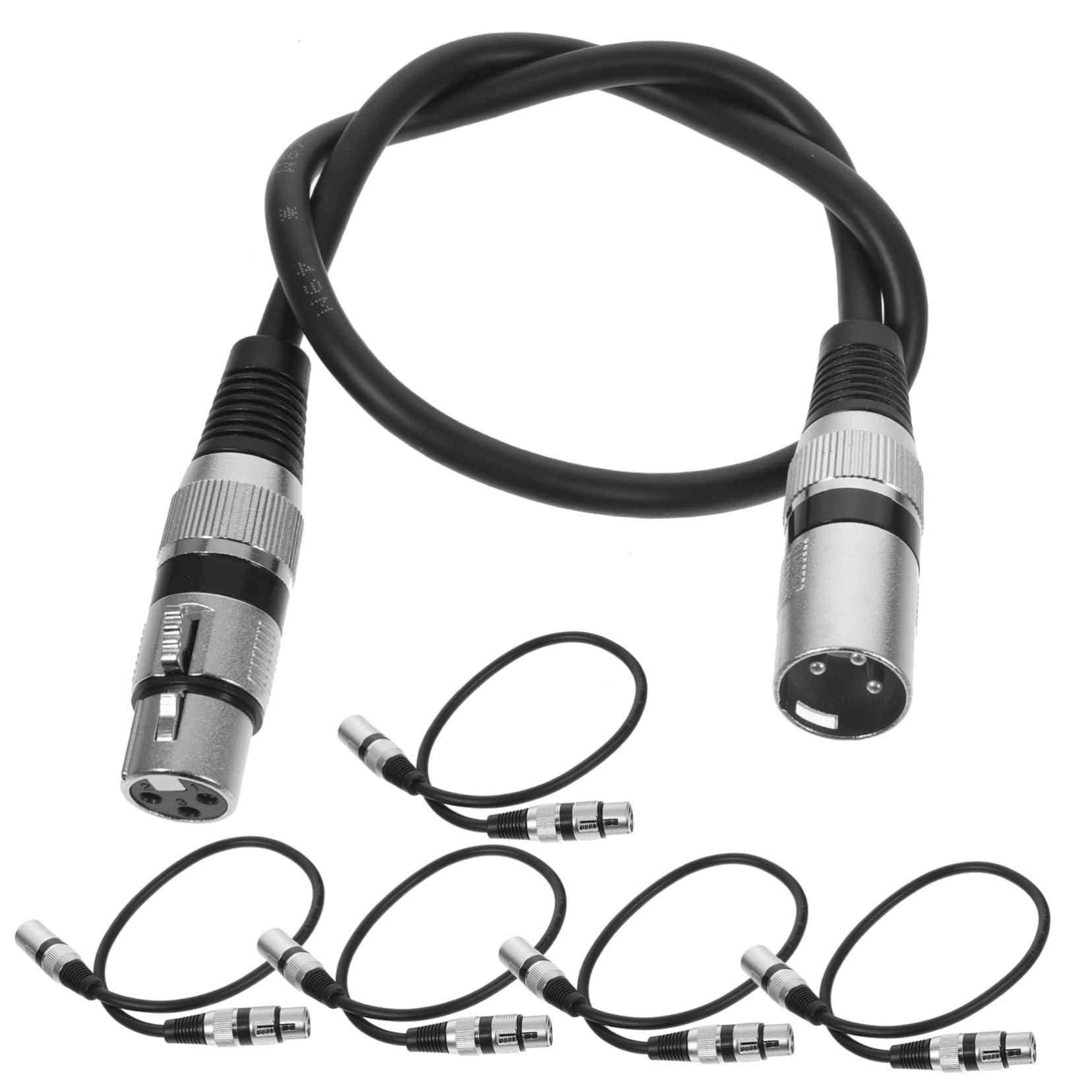 6 Stück Xlr Mikrofonkabel 3-polig Stecker Buchse Sauerstofffreies Kupfer für Ktv Anlagen