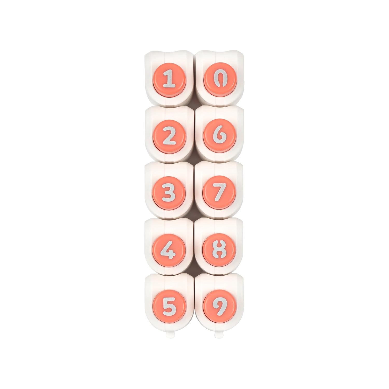 BiraBira Number Punch Set, Includes Numbers 0 to 9, 10 Pieces