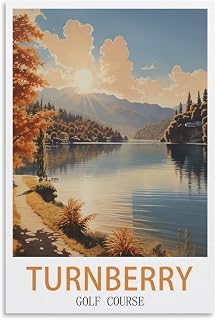 Turnberry Golf Course Vintage Travel Posters 12x18inch(30x45cm) Canvas Wall Posters And Art Pictures Prints Paintings Bedroom Decor