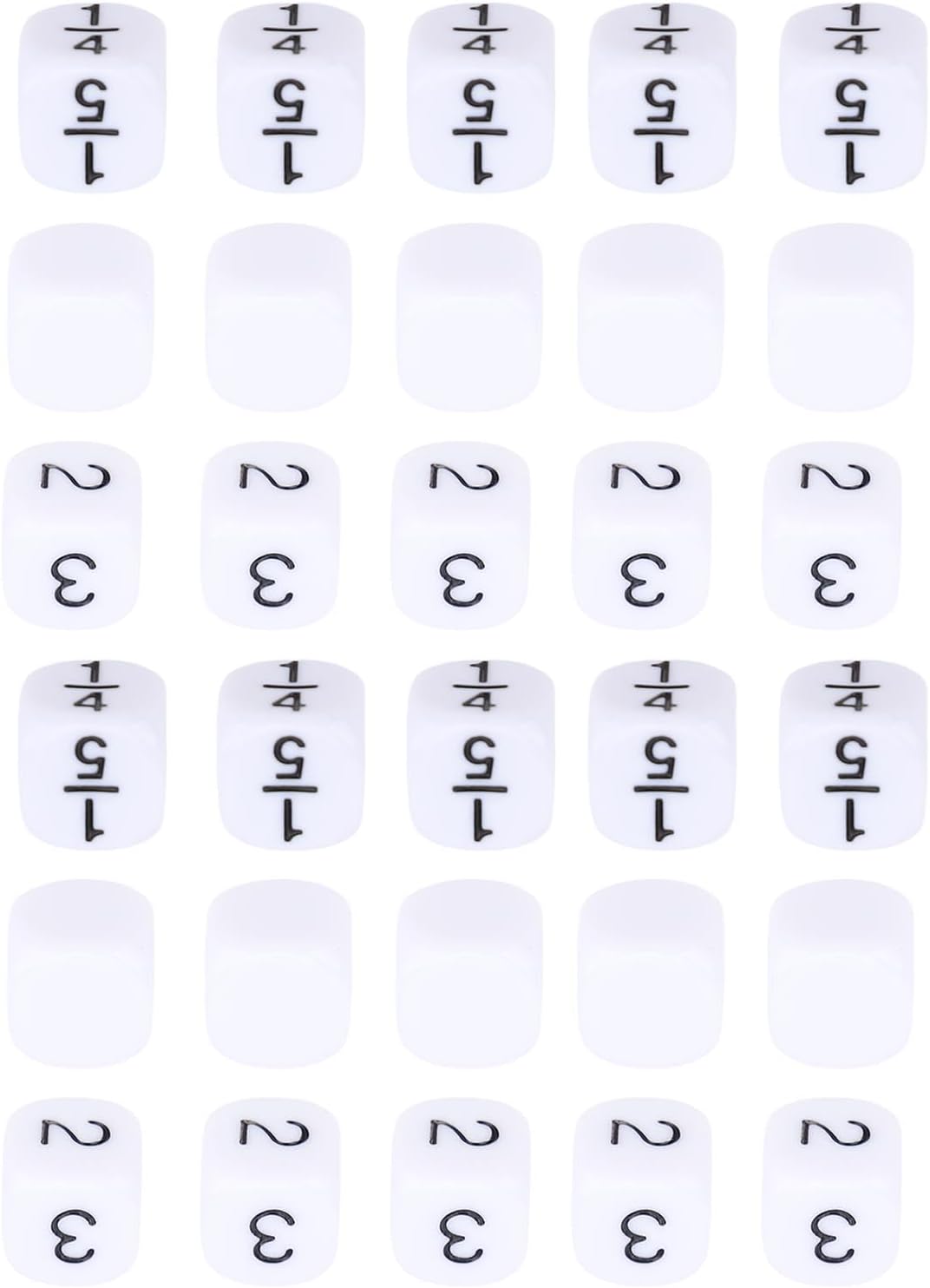 Yosoo Health Gear 30 Sztuk 6-stronny Zestaw Kości Luzem 16mm Plastikowy Zestaw Kości z torbą do Przechowywania Białe Cyfry Rekwizyty do Nauczania Gier Planszowych Gry Matematyczne Klasa Zajęcia