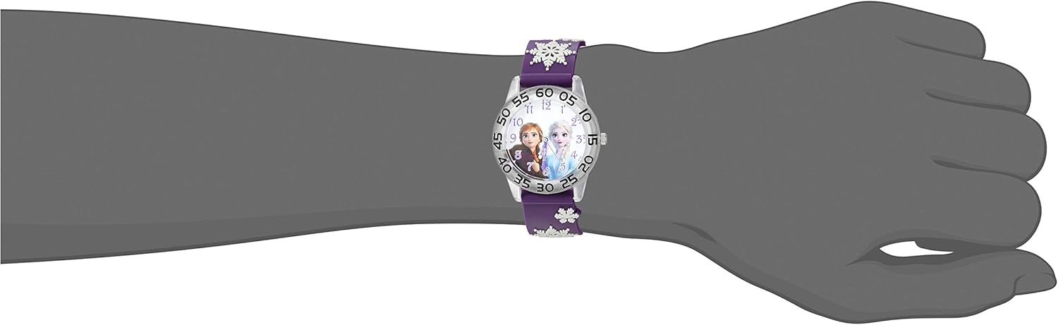 Disney Frozen Kids' Plastic Time Teacher Analog Quartz 3D Strap Watch