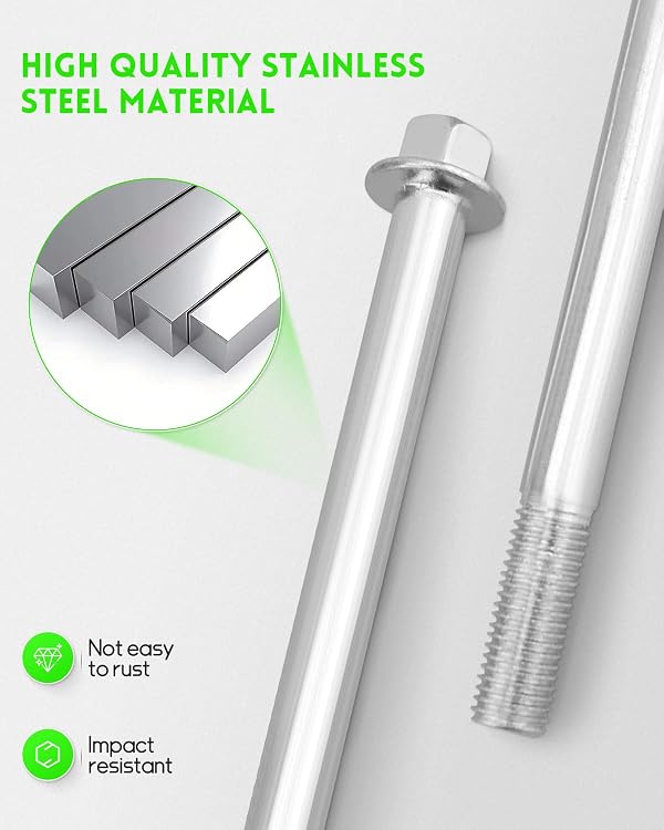 Wujexuhe 2 Pack Front Control A-Arms Bolt Kit Fit for Polaris UTV's 2008-2019 RZR 570 800 900 Ranger 570 900 1000 Diesel 1000XP HST, Replace 7519087, 304 Stainless Steel Material by Wujexuhe - Image 3