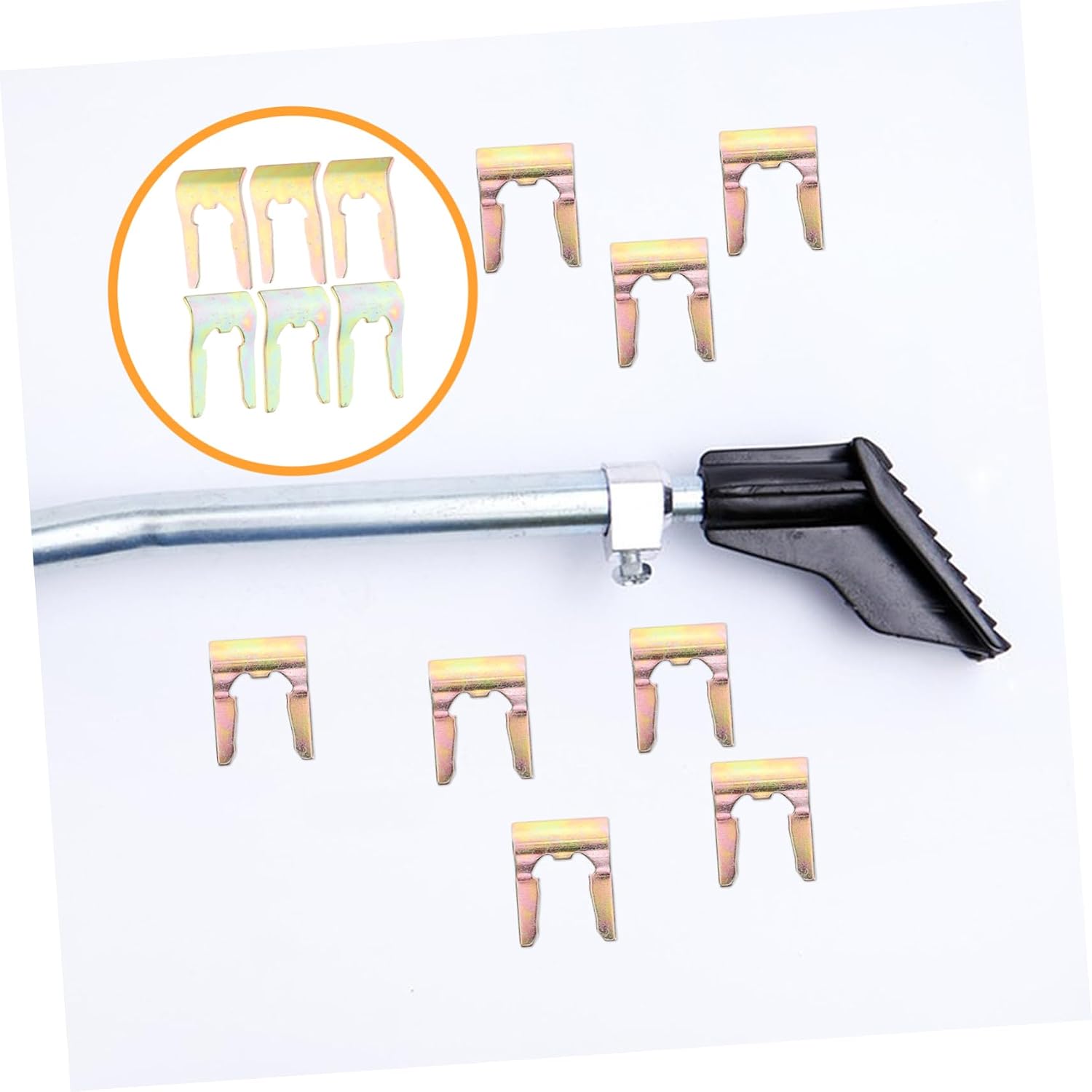 PRETYZOOM Steel U-Shaped Brake Clip Set 20pcs Parking Brake Cable Retainer Universal Fit for Car Brands Easy to Use