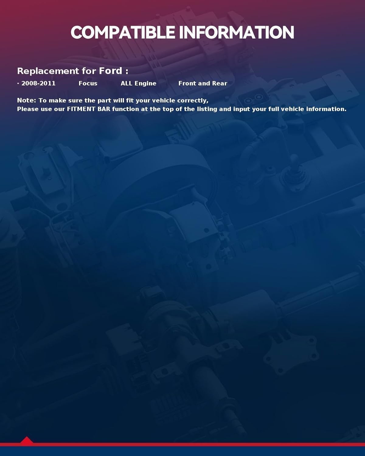 KAX Complete 4 Piece Front and Rear Strut Assembly Kit for 2008-2011 Ford Focus, 2x Shock Absorber Struts with Coil Spring, 2x Shock Absorber Struts, Full Set Replaces All 4 Corners