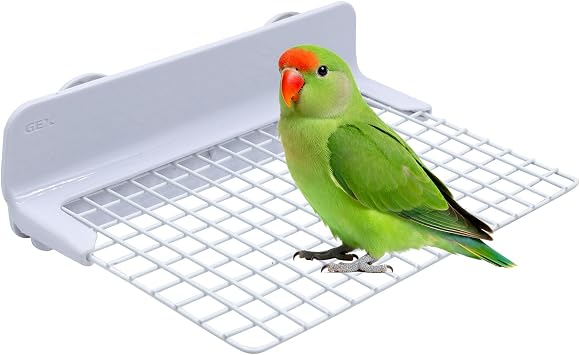 Bird Accessories for Cages, Iron Wire Standing Platform with Installation Accessories for Cage, Parrot Perch for Budgies, Cockatiels, Lovebirds, Green Cheeks, Small to Medium Birds