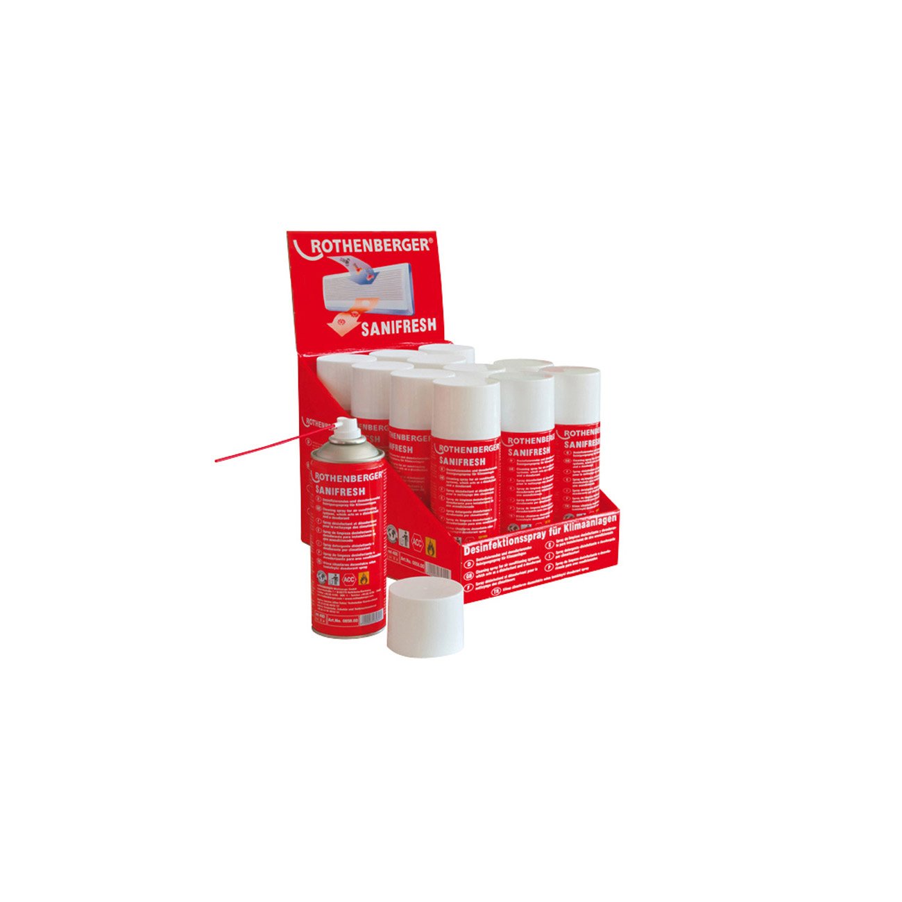 SANIFRESH CLEANING SPRAY DISPLAY (12-PACK)