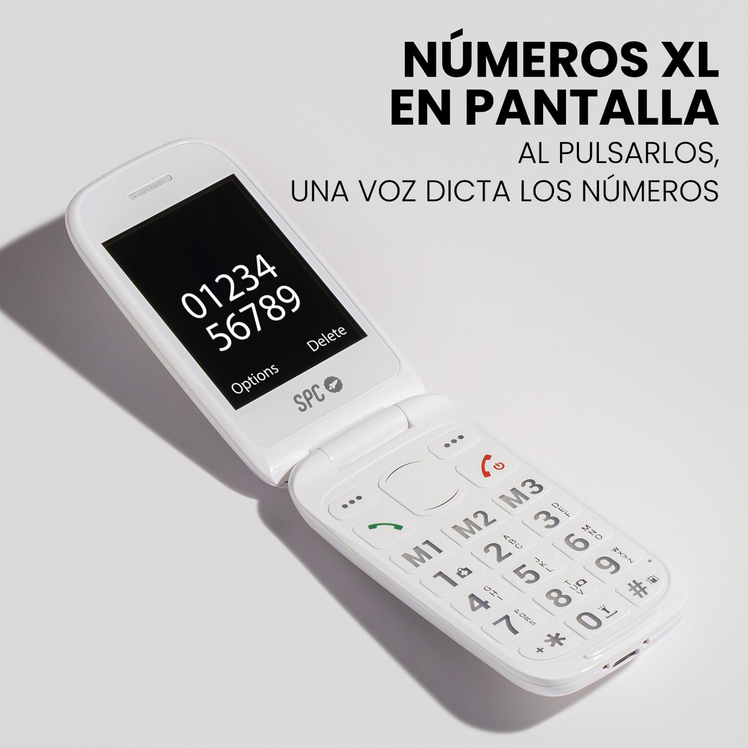 SPC Harmony 2 – Teléfono móvil para Personas Mayores | Teclas Grandes, 4G y Doble Pantalla antirrayaduras (2,8”+1,77”) | Botón SOS y Perfil Ice | Volumen 104dB y Compatible con audífonos, Negro