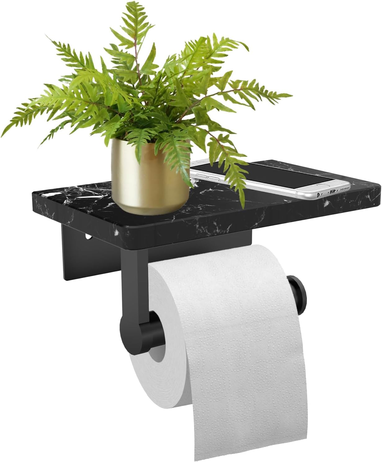 Toilettenpapierhalter Ohne Bohren Mit Ablage &  Produktbild-Vorschau 7