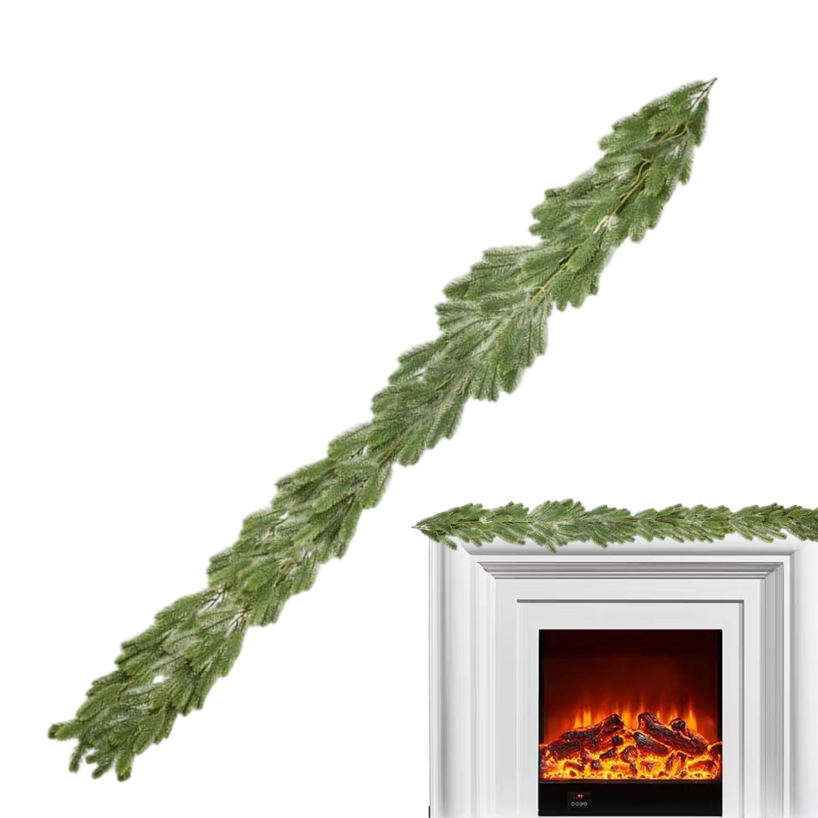 Branches de pin artificiel de 200 cm en cèdre doux pour décoration