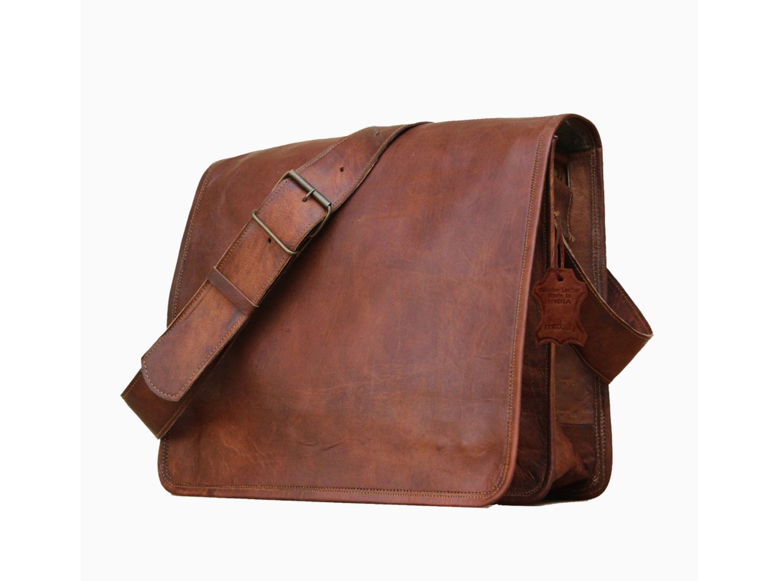 Borsa A Tracolla In Vera Pelle Ashwood - Messenger A5 Per Uomo, Con Tasche Multiple - Foto 5