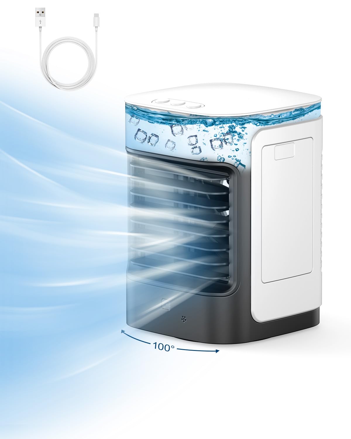 Portable Air Conditioners Personal Air Conditioner for room Portable AC Unit Swamp Cooler with 100 Oscillation USB Powered