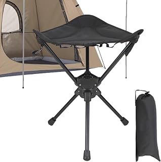 Silla Plegable,Silla Giratoria Plegable - Taburete para Senderismo y - para Acampar Jardín Playa Residencia Actividades al Aire Libre