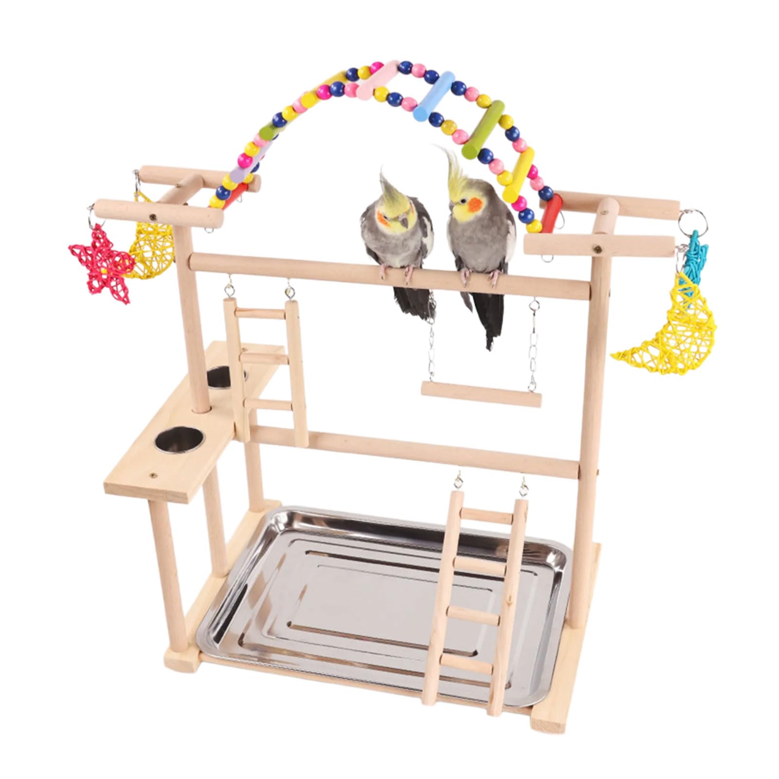 Parrocchetti in legno per pappagalli, set di giochi per pappagalli, parrocchetti giocattolo per piccoli uccelli