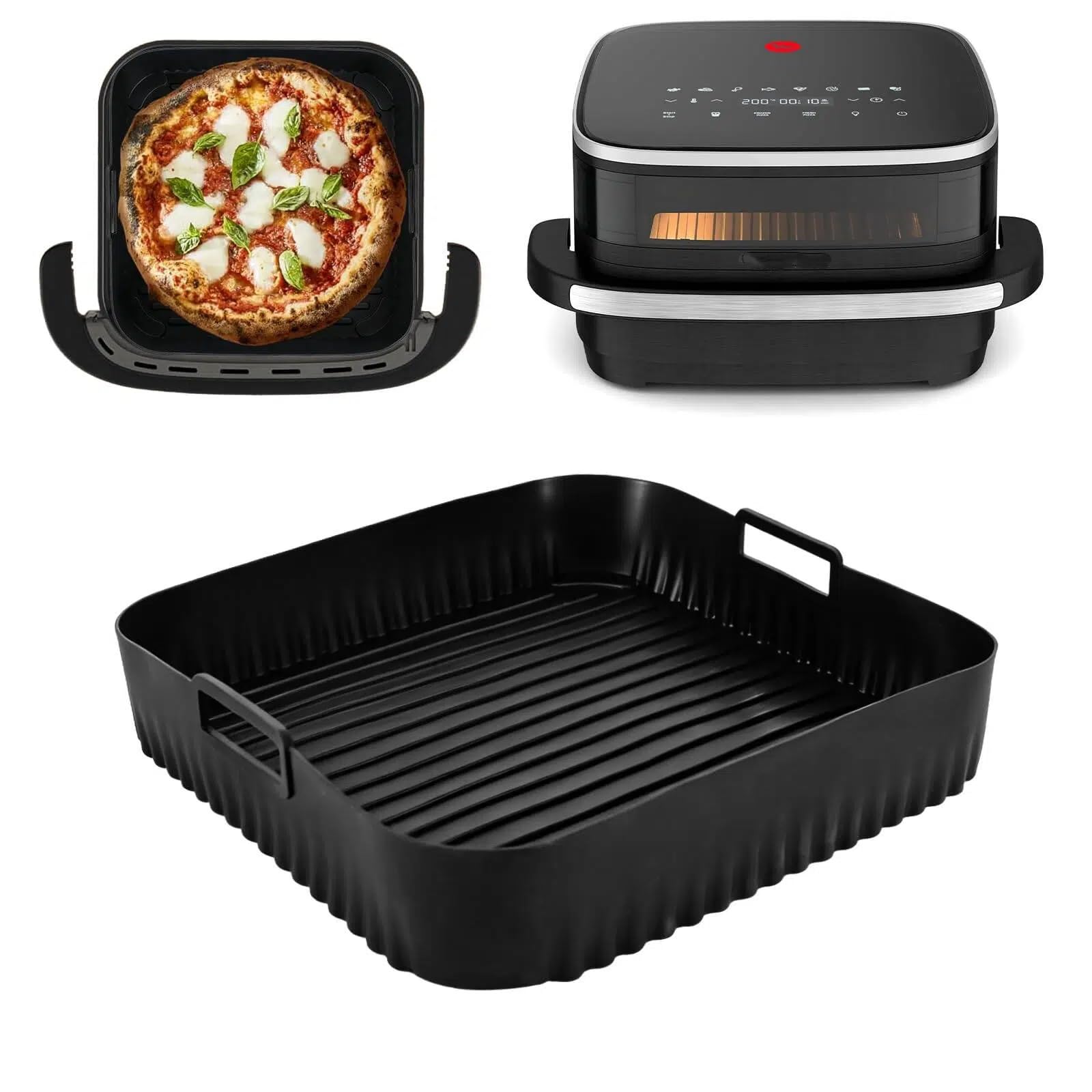 Molde Silicona Freidora de Aire para Moulinex Freidora de Aire Easy Fry XL Surface, Accesorios Freidora de Aire para Moulinex AL4018, Moldes Silicona Air Fryer Para Tefal Easy Fry XL Surface Airfryer