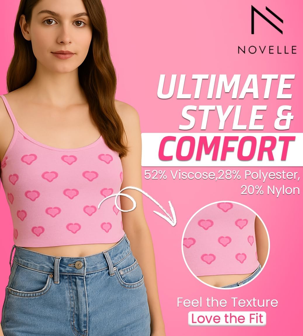 Womens Sleeveless Tank Top in Pink Color XLarge Size | Fall Tops for Women with Hot Pink Heart Pattern | Front Scoop Neck Tank for Casual Wear, Travel, Brunch & More - Image 2