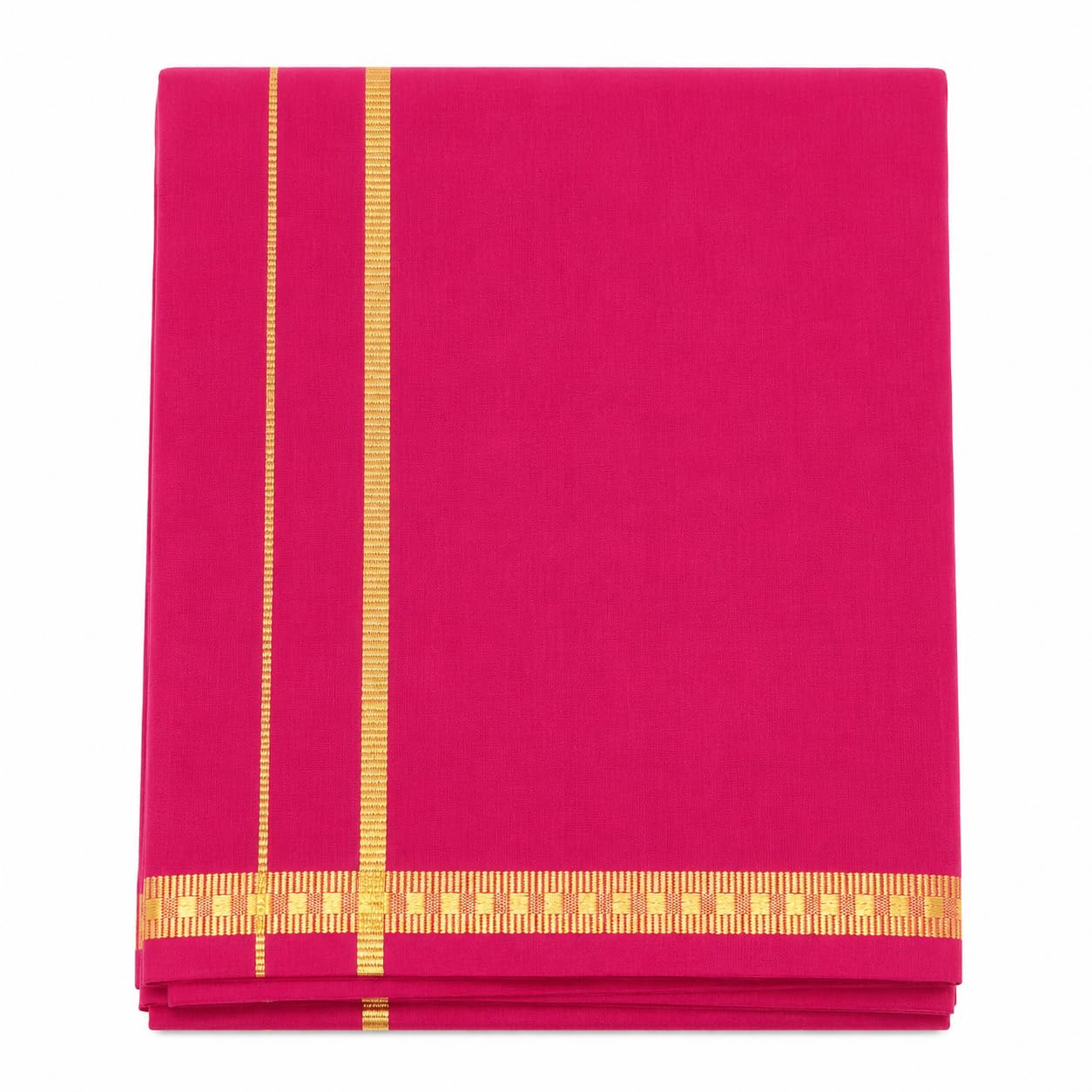 Cotton Blend Sami Vesti for Men | Traditional Dhoti | Soft Breathable Fabric | Comfortable Daily Wear | 1.8 Mtrs | Ideal for Festivals, Temple & Casual Use-picture-21
